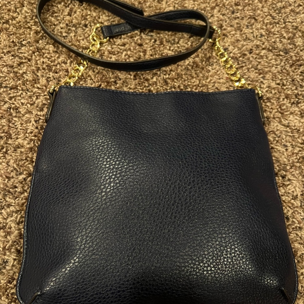 Anne Klein Navy Blue Crossbody with adjustable strap, gold tone hardware, NWOT - Picture 6 of 13